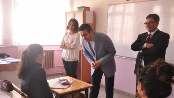 İl Milli Eğitim Müdürümüz Zülküf MEMİŞ İlçe Milli Eğitim Müdürümüz Ahmet DOĞAN ile birlikte okullarımızı ziyaret etti