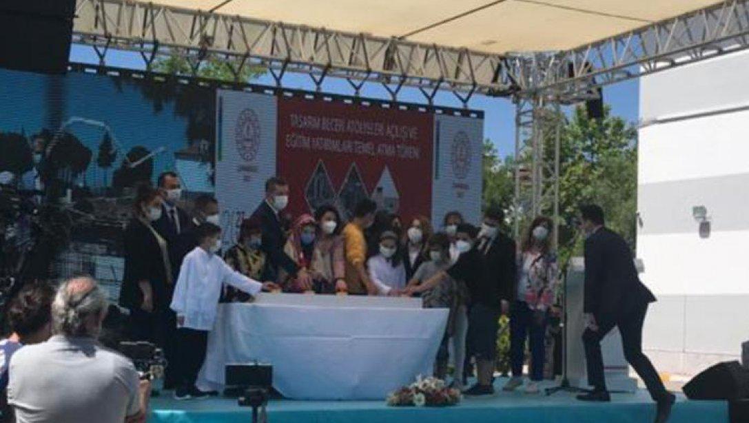 Milli Eğitim Bakanı Ziya Selçuk Geyikli İlkokulu'nun Temel Atma Töreni'ne katıldı.